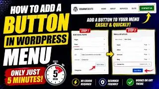 How to add a button in wordpress menu only just in 5 minutes?