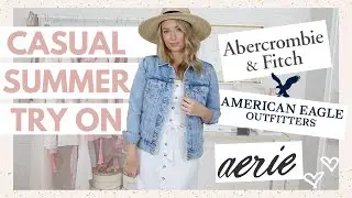 Casual Summer Outfits on Sale from American Eagle + Abercrombie | Clothing Try On Haul 2020