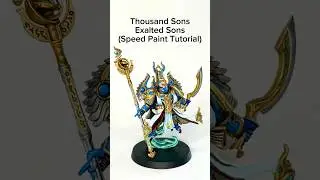 Thousands Sons Exalted Sorcerer (Paint Tutorial) #warhammer #miniature #painting
