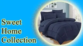 Sweet Home Collection 8 Piece Bed In A Bag with Dobby Stripe Comforter