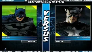 WCFITZ88 MUGEN Battles | Batman vs Captain America