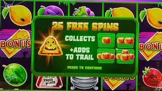 Max 25 spins bonus on New &pound;100 Cat C Halloween Golden Winner. 