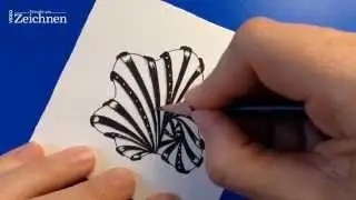 Das Zentangle-Muster „Aquafleur“ (aus „Der große Zentangle Video-Workshop mit Anya Lothrop“)