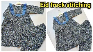5 year girl #eid #frock cutting and stitching @St Fashion Hub Handmade frock new designe 