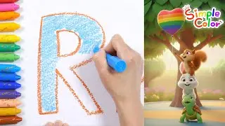 Learn alphabet with a teacher's story about balloons and squirrels | English Preschool for Children