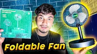 USB Rechargeable Desk Mini Folding Storage Fan 360 Rotatable | Portable Foldable Adjust Mini Fan