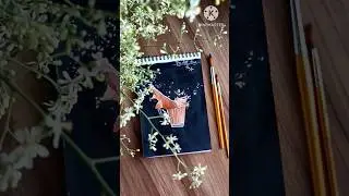 Chocolate drink in glass cup 🍶/ Food Drawing #realisticdrawing