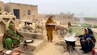 Village Women Winter Cooking Routine | Ancient Desert Food Cooking | Village Life 