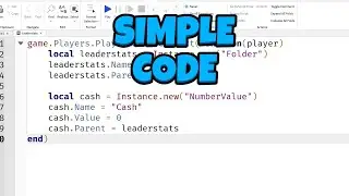 How to make simple cash/money leader stats Roblox studio EASY under 1 minuite