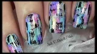 Quick & Easy Holo Dry Brush Nailart Design Tutorial For Beginners