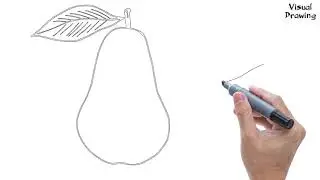 Avocado Fruit Drawing Easy, How To Draw An Avocado For Beginners Step By Step #avocado #avocadofruit