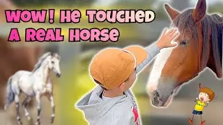 Tristan’s First Farm Adventure | Meeting His Favorite Animal for the First time & Exploring Nature.