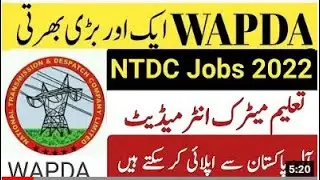 National Transmission & Despatch Company (NTDC) Wapda jobs 2022|Wapda jobs new 2022