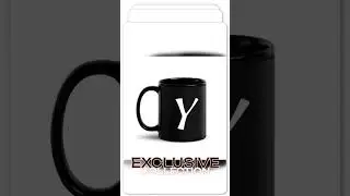 Personalized Letter Y Black Glossy Mug
