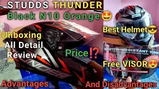 Шлем STUDDS THUNDER Black 🤩 Распаковка Полный обзор Лучший шлем до 2000 года😍