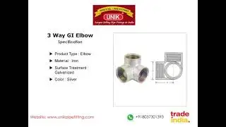 3 Way GI Elbow | Unique Malleables