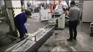 PBT waste silk recycling machine running test