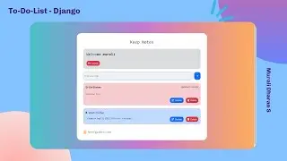To-Do-List App made using Django Framework | Bootstrap | Python