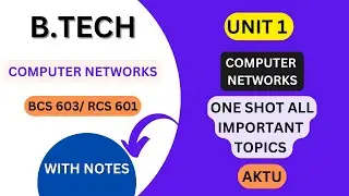 Computer Networks Unit 1 Explained | AKTU BTech 3rd Year KCS603 with Notes