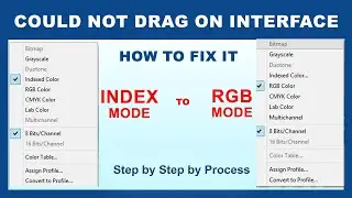 index mode | Adobe Photoshop | COULD NOT DRAG ON INTERFACE or New Document | How to Fix it