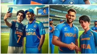 Viral Hand Shake+Selfie With Ms Dhoni Photo Editing Ms Dhoni Photo editingAi bing image creator