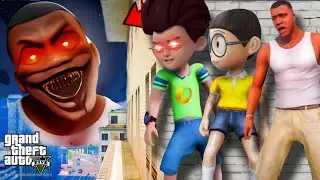 GTA5: FRANKLIN & KICKO & shinchan Play mega sky Jump Ramp Challenge in GTA5