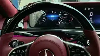 Mercedes Benz W221 upgraded as W222 style with digital cluster and Ambient light