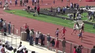 FSG 100m Heat 2 at Sunset League Prelims 4-28-17 - Los Alamitos Girls