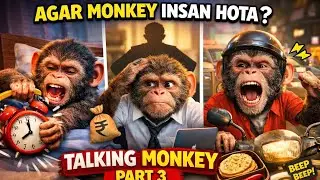 Agar Monkey Insaan Hota 😂 | Talking Monkey Part 3 | Full Comedy #TalkingMonkey #Part3 #ComedyStory #
