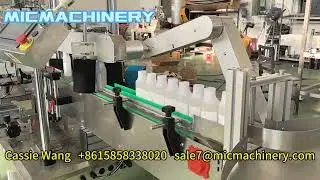 MIC-E40 Turret Type Bottle Essential Oil Liquid Glue Eye Drop Filling Capping Labeling Machine Line