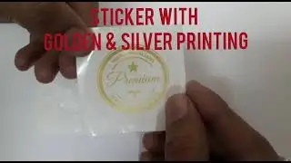 STICKER WITH GOLDEN AND SILVER PRINTING