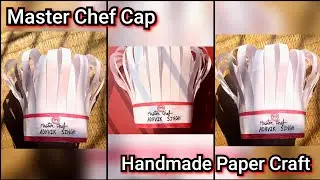 How to make a masterchef cap with paper easy #satisfying #master #capcut #papercraft #craft #video 