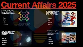 Current Affairs 2025 I Last 6 Months Current Affairs 2025