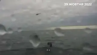 AMAZING FOOTAGE Ukraine USV attacks Russian naval base Sevastopol