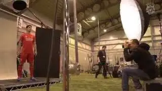 Behind the scenes at LFC's 2014-15 home kit shoot