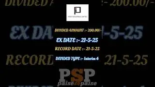 Divided per share Rs. 200/- #dividend #pageindustries page industries Ltd #trading