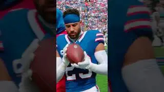 Micah Hyde rizzing up the football 😂