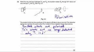 OCR Physics A Electrons, Waves & Photons (June 2013) Q5 (standing waves, polarisation)