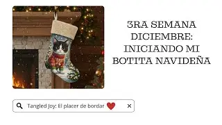 Bordando en mi botita Navideña. Mi Gata. Narrado, punto de cruz en español.