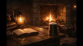 Cozy Medieval Room Ambience for Deep Sleep | Warm Fireplace, Calm Night (30 Minutes)