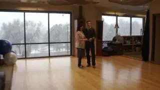 Ch-ch-Charleston - kick thru, airplane, aussie push away + bonus turn