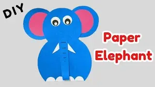 Милый бумажный слон 🐘 | Как сделать бумажного слона | Простая поделка из бумаги в технике оригами