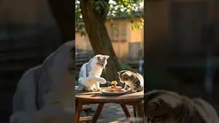 🐱 Mom Cat's Love: Cooking Tomato & Egg for Her Cute Kitten 🍅🥚 | Heartwarming Animal Story #aiart