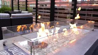 Modern Glass Fireplace with Crackling Fire Sounds (6 Hours) | Cozy & Relaxing Ambience