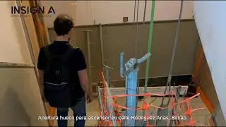 Hacemos un corte de la escalera para instalar un ascensor