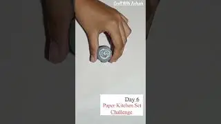 (Day 6) Paper Kitchen Set challenge #shorts #craft #paper
