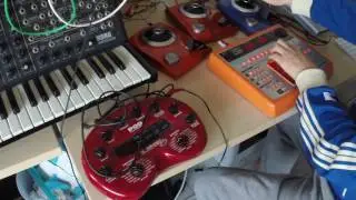 Roland D2 Groovebox with Alesis Air synth and Alesis Air fx