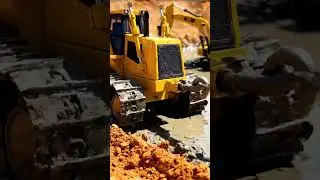 RC Heavy Equipment Rescue! Bulldozer STUCK in Deep Mud! 🚜💦