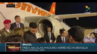 President Nicolas Maduro arrives in Brazil on official visit to strengthen bilateral ties