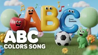 Alphabet Colors Song 🌈 | ABC Learning for Kids | Nursery Rhymes | Poem Dumble